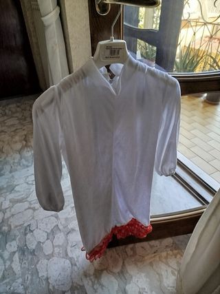 Vestito Carnevale Bambina Rosso Bianco