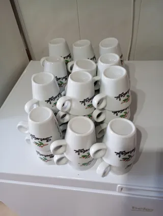 Tazas para café con leche de porcelana