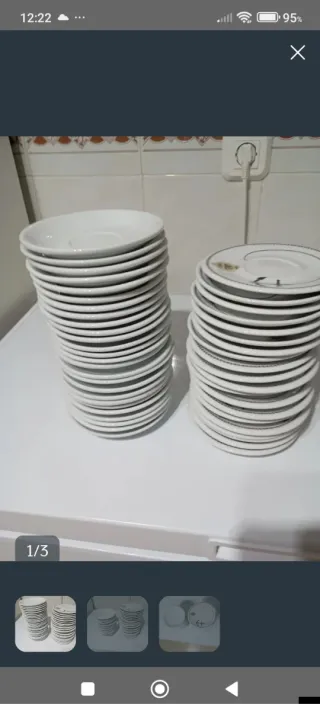 Tazas y platos café con leche la marca soto café