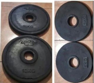 PESAS 2 DISCOS OLIMPICOS DE 5KG De 50MM