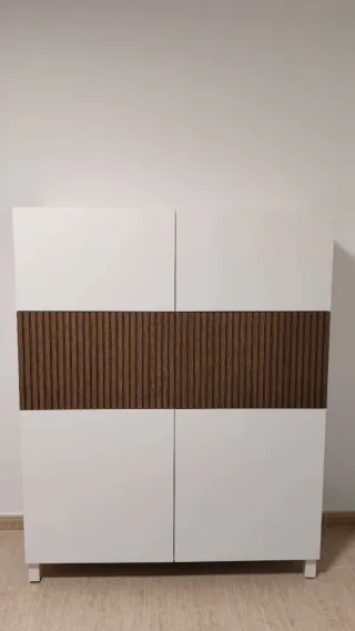 Aparador Besta Madera Blanco y Marrón