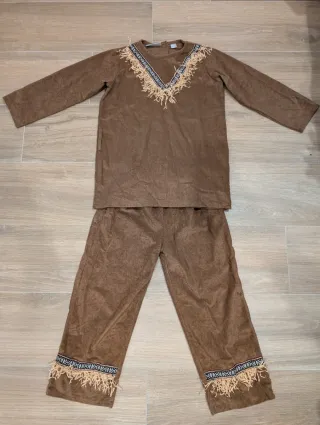 Disfraz Indio/a Marrón con Flecos y plumas