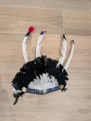 Disfraz Indio/a Marrón con Flecos y plumas