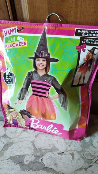Vestito Carnevale Barbie Strega 5-7 anni