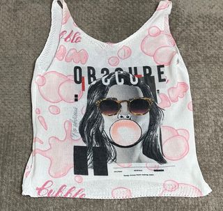 Jersey estampado chica gafas lentejuelas