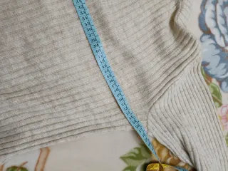 Jersey mujer beige cuello alto talla única