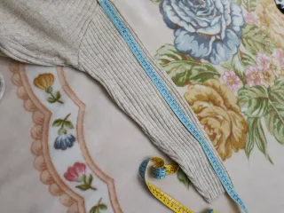 Jersey mujer beige cuello alto talla única