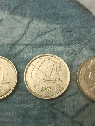 4 Monedas 5 PTAS 1991, 1992, 2000, 2001