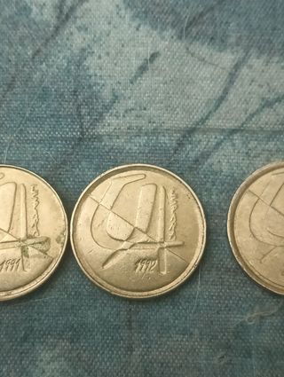 4 Monedas 5 PTAS 1991, 1992, 2000, 2001