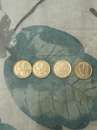 4 Monedas 5 PTAS 1991, 1992, 2000, 2001
