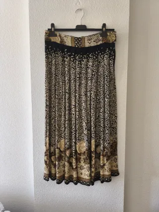 Falda vintage elástica estampada