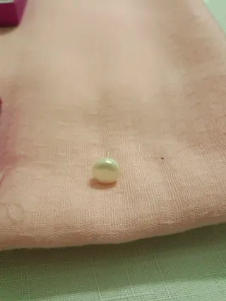 Pendientes de plata perla