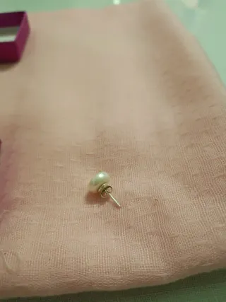 Pendientes de plata perla