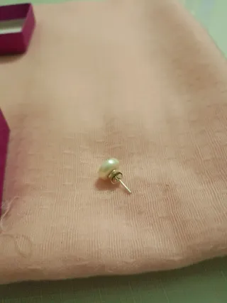 Pendientes de plata perla