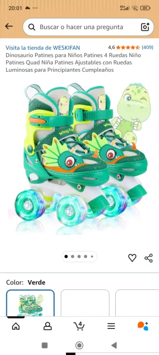 Patines infantiles talla 26-29