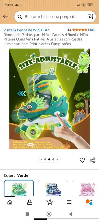 Patines infantiles talla 26-29