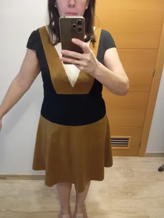 Vestido Arggido Manga Corta Talla L