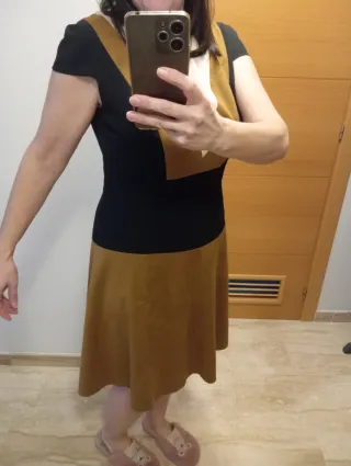 Vestido Arggido Manga Corta Talla L