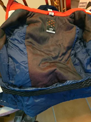 Traje de esquí con tirantes azul