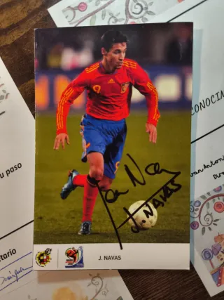 Carta firmada Jesús Navas Selección España 2010