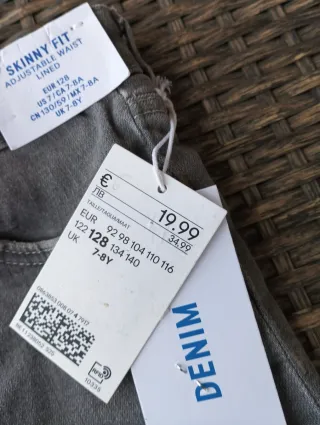 Pantalones vaqueros niña con forro talla 7/8 años