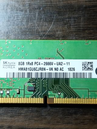 memoria ram  8g ddr4 dimm 2666mhz