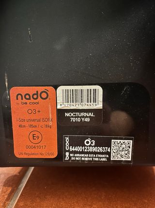 Silla Jane Nado O3+ Grupo 0/1 Negra