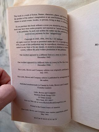 The catcher in the Rye.