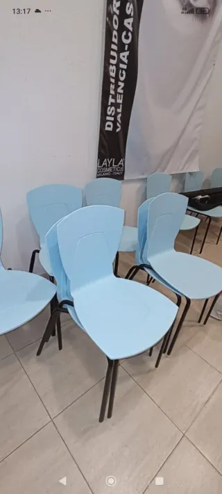 Sillas de academia azules