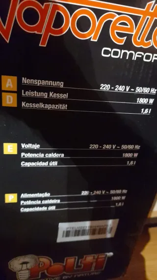 Vaporeta Polti con accesorios