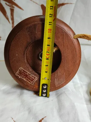 Coppia Abatjour Vintage Legno e Plastica