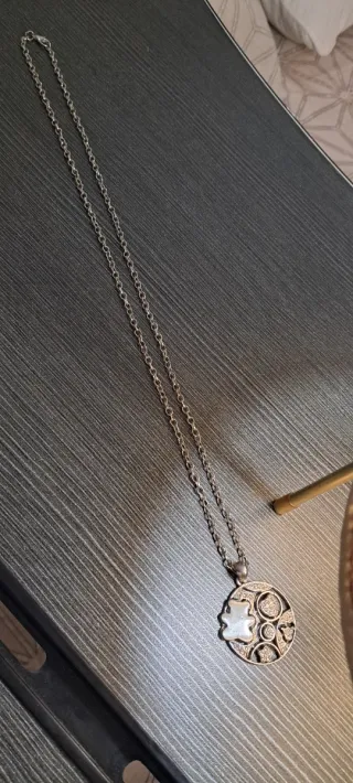 Collar tipo Tous Colgante Círculo Plata