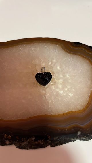 Colgante Corazón Turmalina Negra