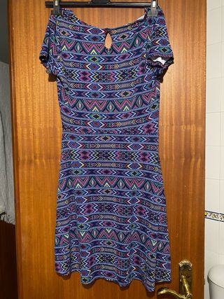 Vestido estampado hippie talla M