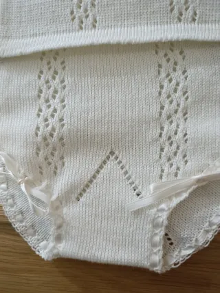 Conjunto bebé punto crudo 6 meses