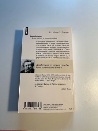 libro en frances Alexandre DUMAS Robin des bois