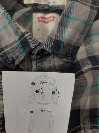 Camisa Levi's XL Cinza e Verde