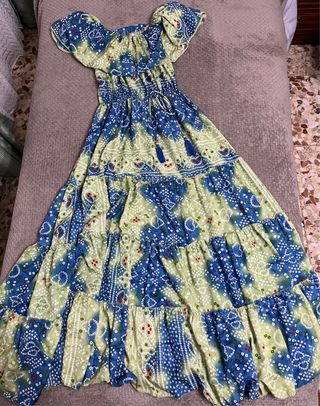 Vestido largo estampado boho