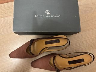 Sandalias Slingback Marrones Jaime Mascaró