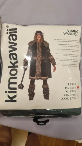 Disfraz Kimokawaii Guerrero Vikingo Talla M/L