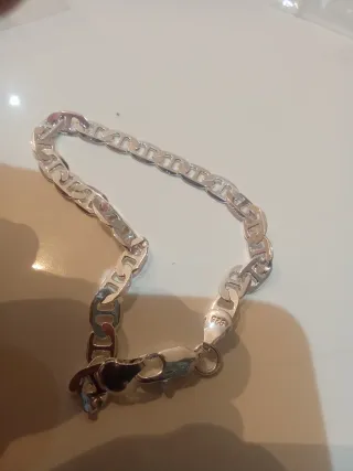 Pulsera eslabones plateada