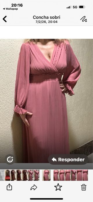 Vestido Zara Talla L Plisado