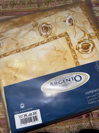 Completo letto singolo Collezione Argento Flanella