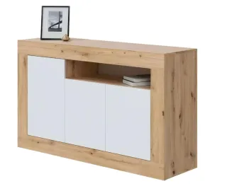 Aparador moderno madera y blanco