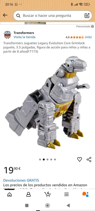 Muñeco Transformers Grimlock Legacy Evolution