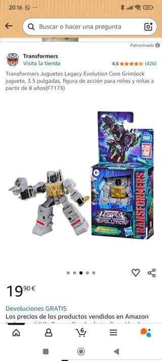 Muñeco Transformers Grimlock Legacy Evolution