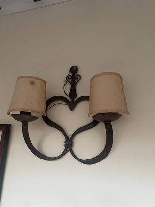 Apliques de pared hierro forjado son 2 apliques