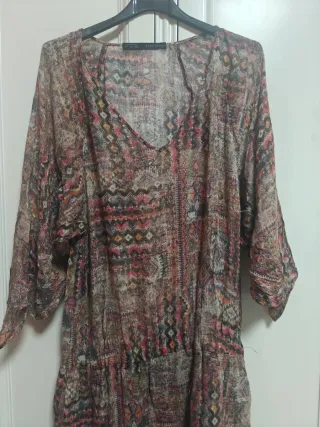 Vestido Zara Estampado Talla M