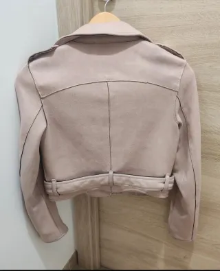 Cazadora Biker Rosa Bershka Talla XS