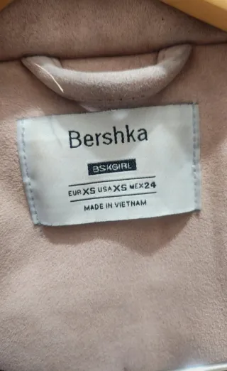 Cazadora Biker Rosa Bershka Talla XS